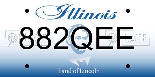 882QEE Illinois License Plate