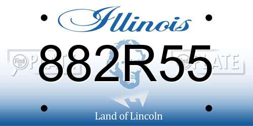 882R55 Illinois License Plate