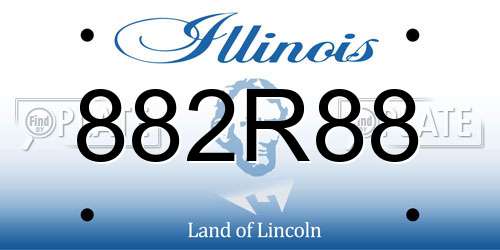 882R88 Illinois License Plate