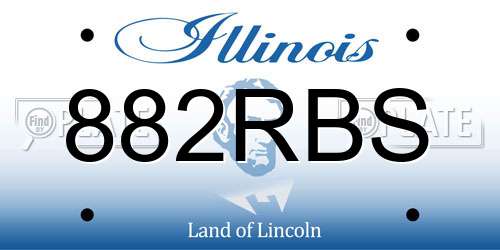 882RBS Illinois License Plate