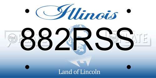 882RSS Illinois License Plate
