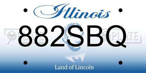 882SBQ Illinois License Plate