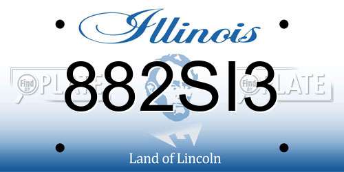 882SI3 Illinois License Plate