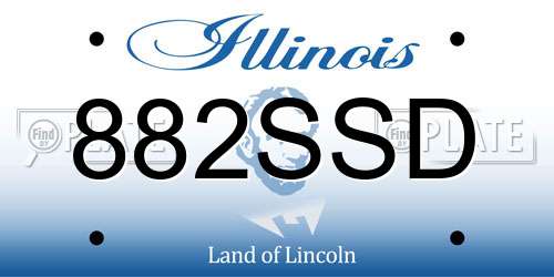 882SSD Illinois License Plate