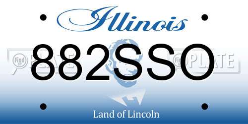 882SSO Illinois License Plate