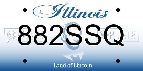882SSQ Illinois License Plate