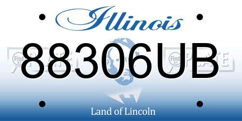 88306UB Illinois License Plate