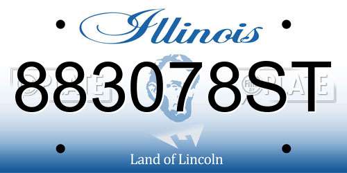 883078ST Illinois License Plate