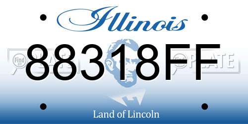 88318FF Illinois License Plate