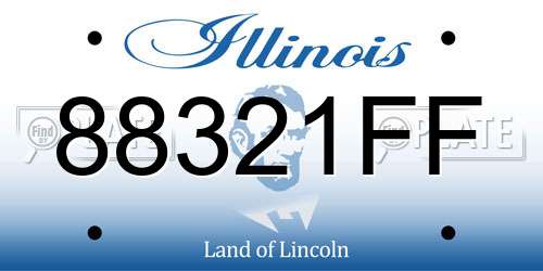 88321FF Illinois License Plate