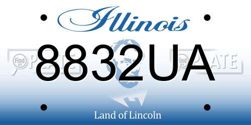8832UA Illinois License Plate