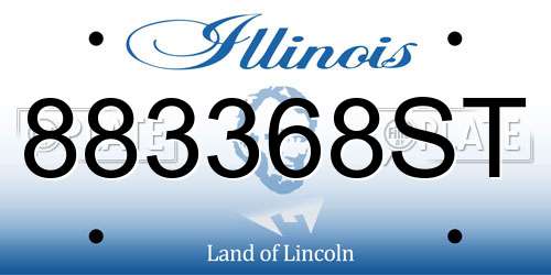883368ST Illinois License Plate