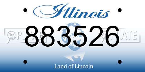 883526 Illinois License Plate