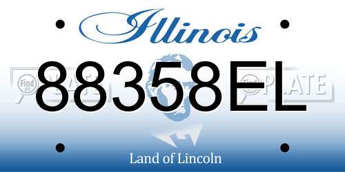 88358EL Illinois License Plate