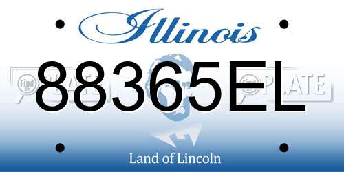 88365EL Illinois License Plate