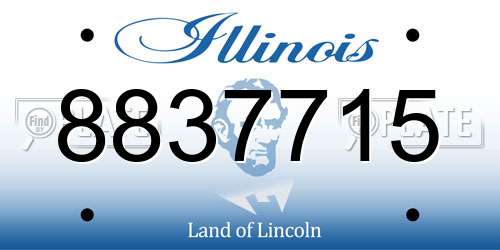 8837715 Illinois License Plate