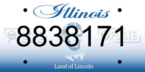 8838171 Illinois License Plate