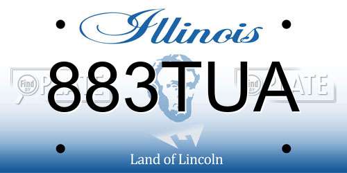 883TUA Illinois License Plate