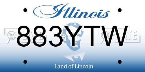 883YTW Illinois License Plate
