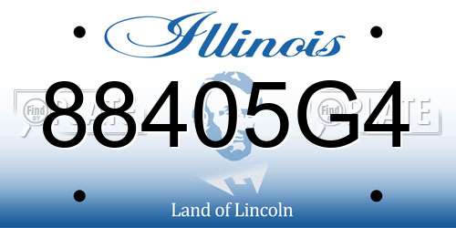 88405G4 Illinois License Plate