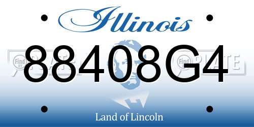 88408G4 Illinois License Plate