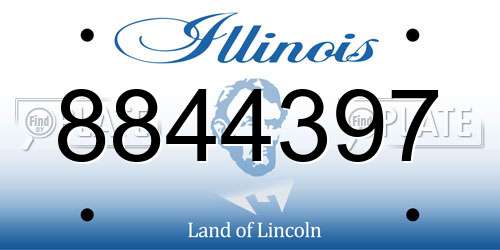 8844397 Illinois License Plate