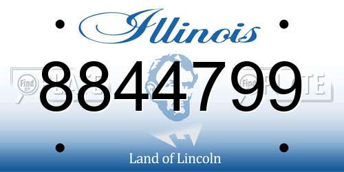 8844799 Illinois License Plate