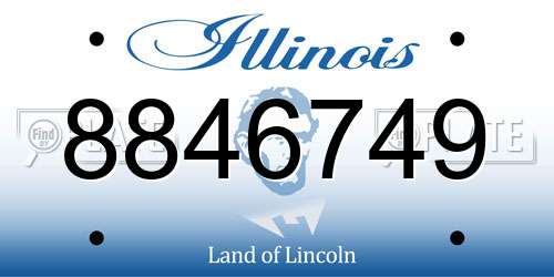 8846749 Illinois License Plate