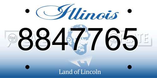 8847765 Illinois License Plate