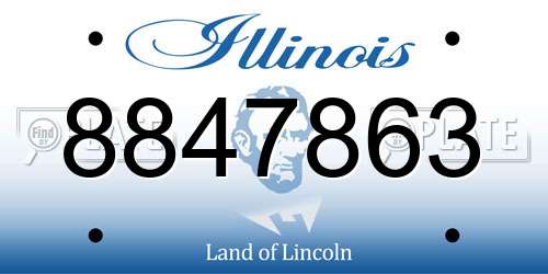 8847863 Illinois License Plate