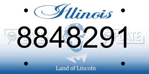 8848291 Illinois License Plate
