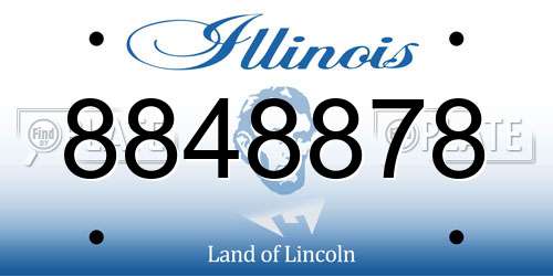 8848878 Illinois License Plate