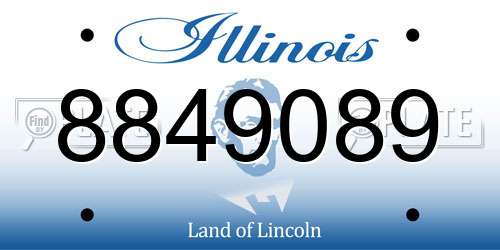 8849089 Illinois License Plate