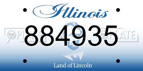 884935 Illinois License Plate