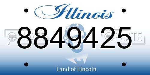 8849425 Illinois License Plate