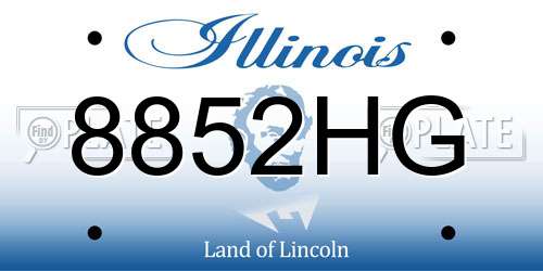 8852HG Illinois License Plate