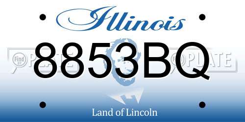8853BQ Illinois License Plate