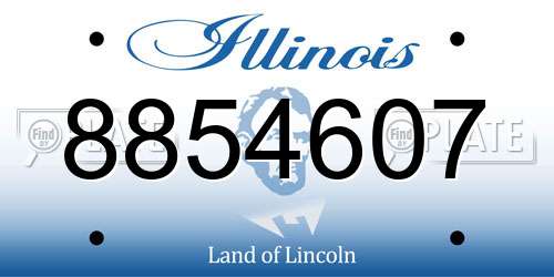 8854607 Illinois License Plate