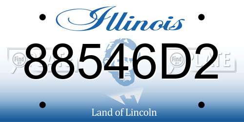 88546D2 Illinois License Plate