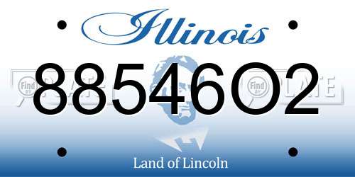 88546O2 Illinois License Plate