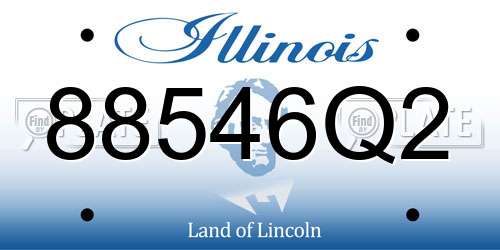 88546Q2 Illinois License Plate