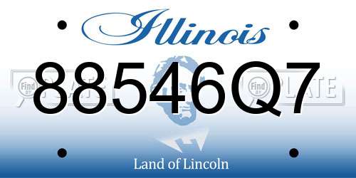 88546Q7 Illinois License Plate