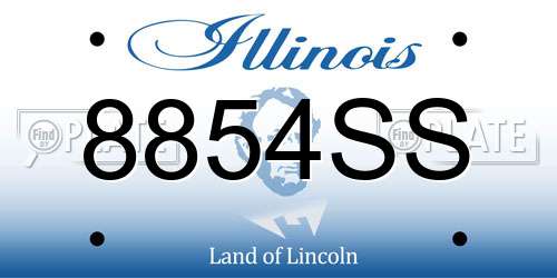 8854SS Illinois License Plate