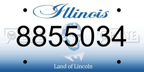 8855034 Illinois License Plate
