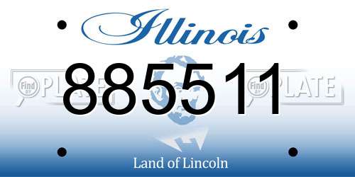 885511 Illinois License Plate