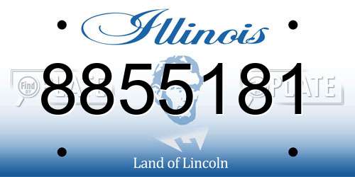 8855181 Illinois License Plate