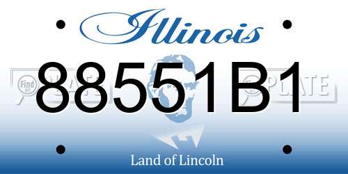 88551B1 Illinois License Plate