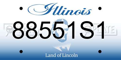 88551S1 Illinois License Plate