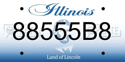 88555B8 Illinois License Plate