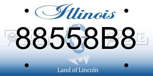 88558B8 Illinois License Plate